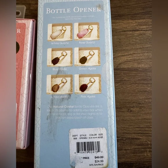 Crystal bottle stopper and wine opener - Picture 2 of 5